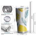 thumbnail image 6 of 30oz Lemon Tumblers Stainless Steel Tumbler with Lid and Straw,Vacuum Insulated Double Wall Travel Tumbler Cups Mug with Cleaning Brush for Coffee,Tea, 6 of 7