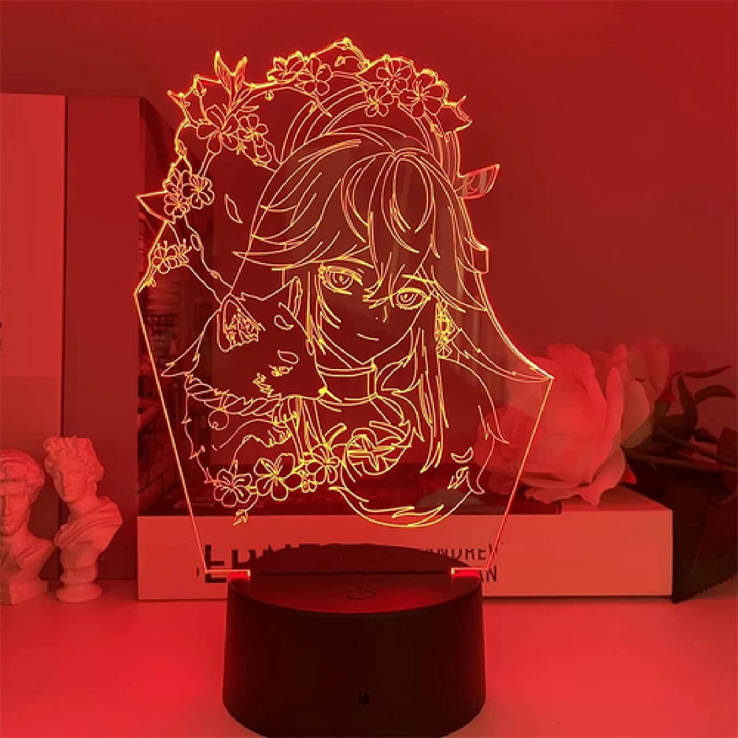 Genshin Impact Wiki Diluc LED 3D Lamp Lllusion Light Desk lamp Japanese  Anime Light ，for Child Bedroom Decor Night Light Birthday Gift Manga Gadget  