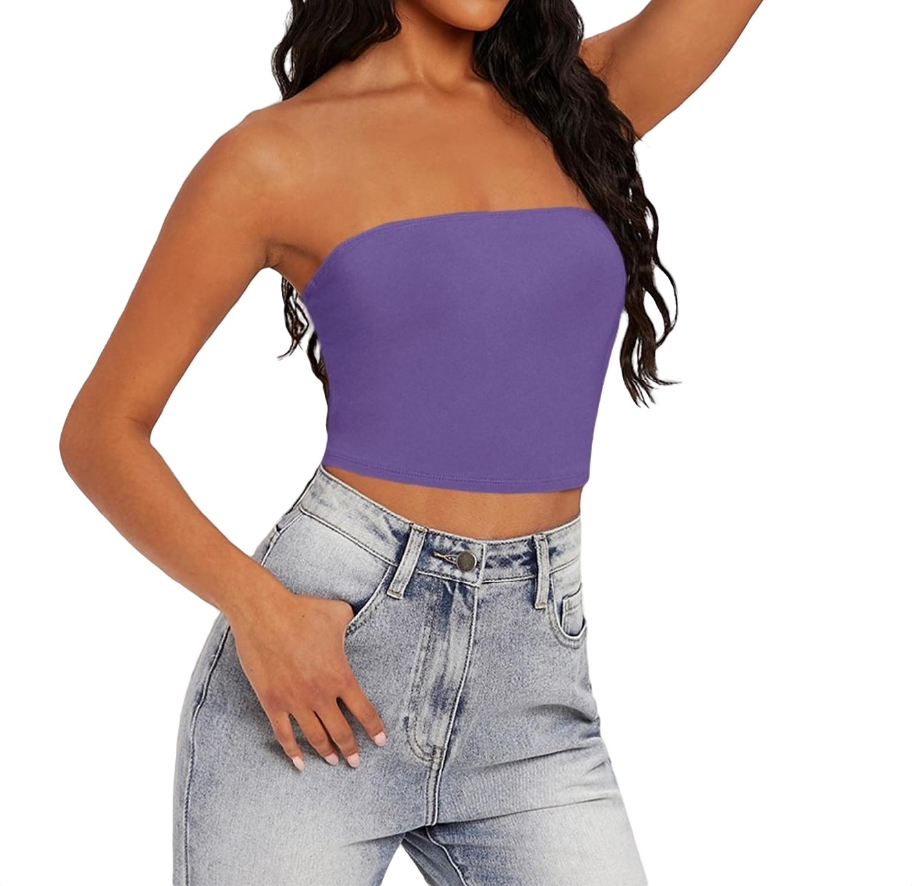 royal blue strapless top