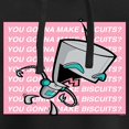 thumbnail image 3 of Invader ZIM - ZIM Happily Sticking His Tongue Out - You Gonna Make Biscuits - Juniors Cropped Pullover Hoodie, 3 of 5