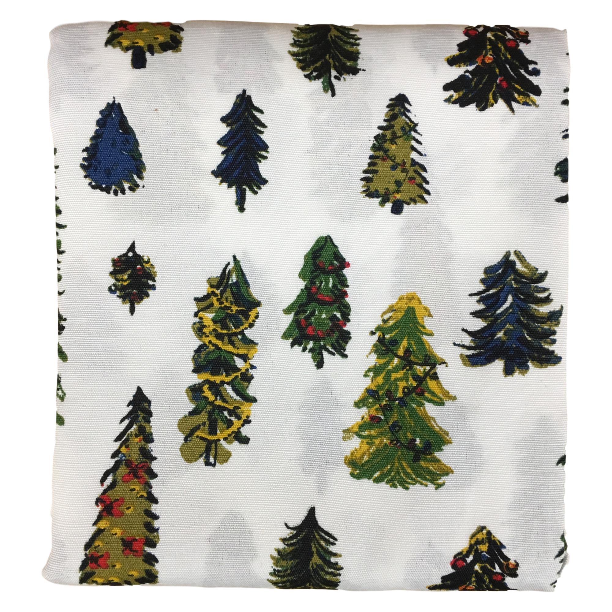 Threshold Christmas Tree Print Tablecloth, Fabric Table Cloth 60"x84"