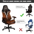 thumbnail image 6 of Pzuqiu Zipper Wolf Computer Gaming Chair Cover Non-Slip Easy to Install Computer Chair Covers for Seat Cushion with Straps and Zipper for Home, Office Decorations, 6 of 7