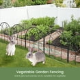 thumbnail image 5 of Small 12.55" * 16.53" Decorative Garden Fencing Border, No Dig Fences Barrier, Black Metal Fence, Garden Edging Fence Panel, Dog Fence Outdoor for Yard, Flower Bed (6 PCS), 5 of 8