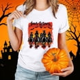 thumbnail image 2 of Wiyuqeen Halloween Shirts for Women Pumpkin Ghost Shirt Spooky Season Graphic Tees Halloween Party Clothes Vintage Short Sleeve Casual Tops Holiday Outfits, 2 of 9