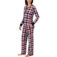 thumbnail image 2 of Nautica Womens 2 Piece Fleece Pajama Sleepwear Set (Medium, Red), 2 of 6
