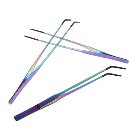 GETAJGHSD 3Pcs Robust Metal Tweezers for Reptile Feeding Aquarium Supplies and Pet Feeding Tools