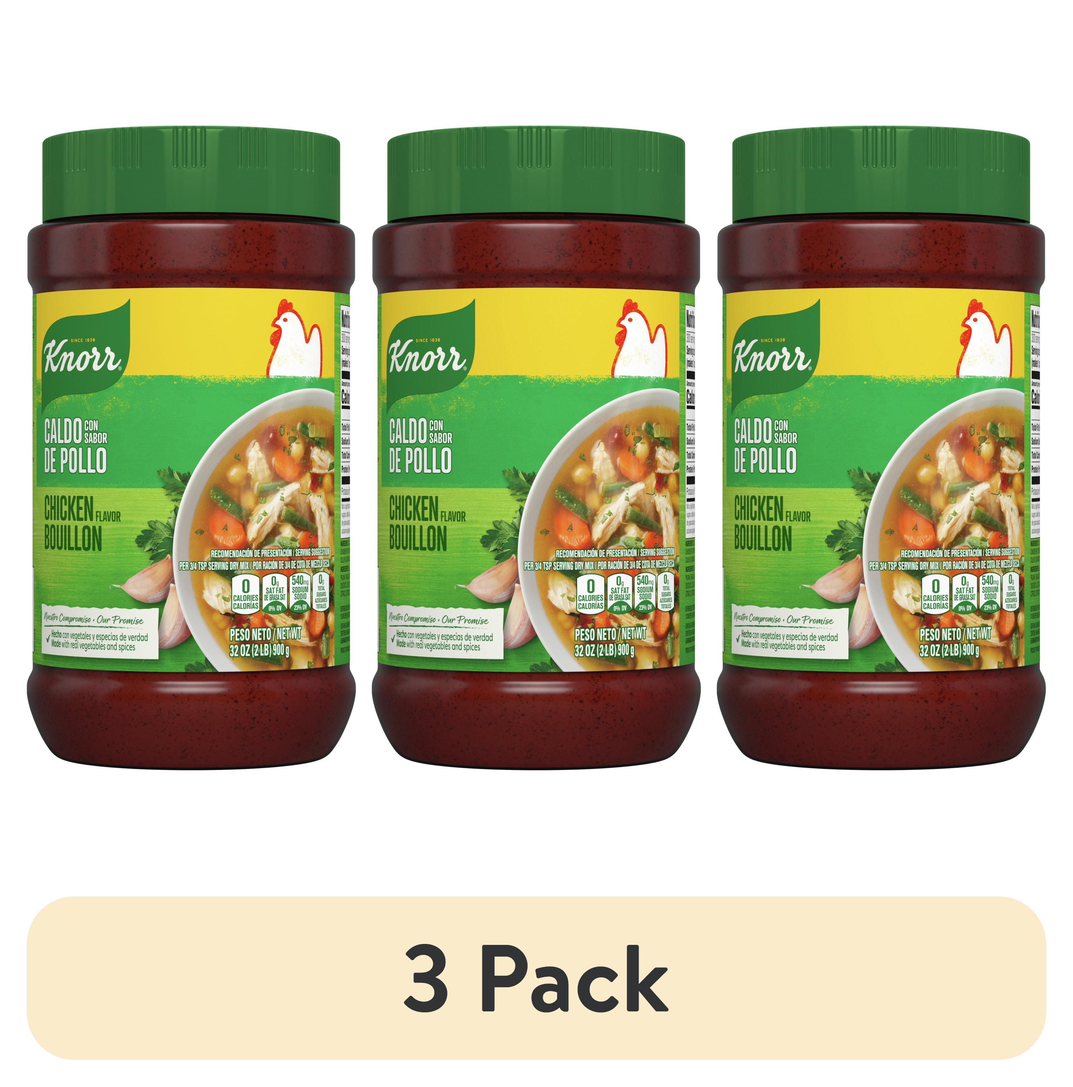 (3 pack) Knorr Shelf Stable Granulated Chicken Bouillon, 32 oz Jar