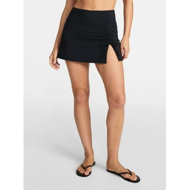 Time and Tru Women's Ribbed Swim Skirt, Sizes XS-3X