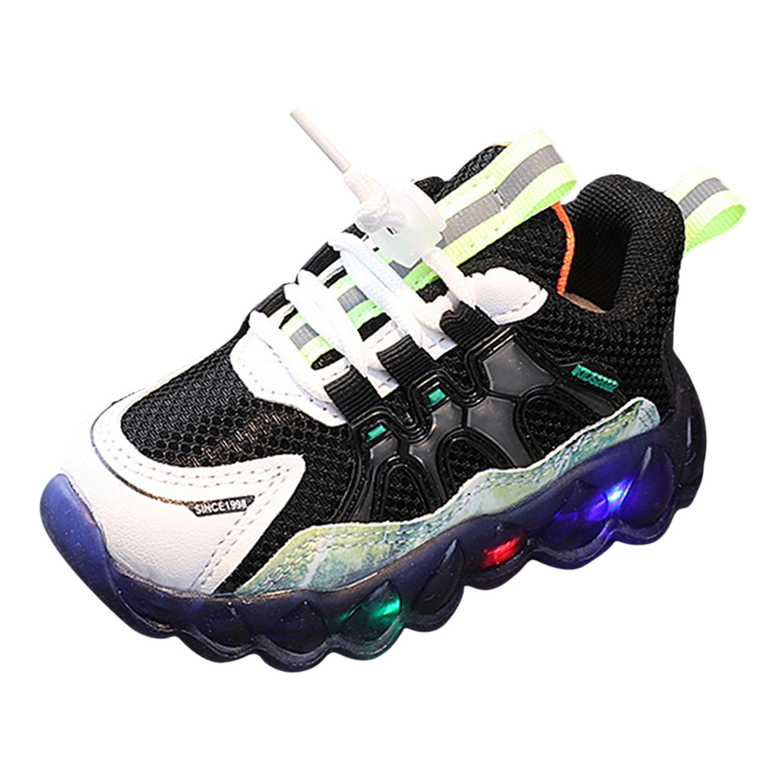 TOWED22 Boys Sneakers Fashion Light On Baby Shoes Casual Children Shoes Boy Sport Shoes Soft Sole Kids Sport Baby Running Shoes Green 8.5