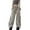 Khaki, variant on Women's Baggy Cargo Pants Casual Parachute Pants Athletic Trousers Loose Fit Harem Joggers with Pockets for Streetwear