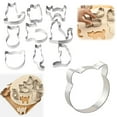 thumbnail image 4 of 9pcs Cat Cookie Cutter Set - Stainless Steel Animal Cookie Cutters Shapes Candy Food Molds Cutters Cat Themed Holiday Party, 4 of 9
