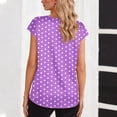 thumbnail image 4 of XYAIXT Short Sleeve T-shirt for Women Fashionable Print V Neck Ladies Blouse Summer Tops Casual Loose, 4 of 6