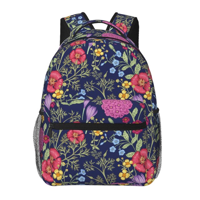 Easygdp Floral Mochila Ergonómica Versátil para Laptop - Múltiples Bolsillos, Correas Ajustables, Unisex para Escuela, Viajes y Actividades al Aire Libre-One Size