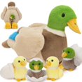 thumbnail image 1 of Juego de 6 juguetes familiares de patos de peluche MaoGolan con huevos, 1 of 7
