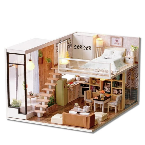 Kit maison de poupée 4-5 ans avec meubles et accessoires de maison