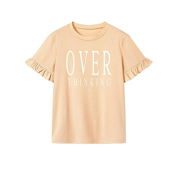 Camiseta para mujer Ropa deportiva de verano Camiseta con cuello redondo para mujer para ir de compras en la playa Camping SG