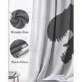 thumbnail image 6 of Cartoon Animals Blackout Curtains 90 Inch Length 2 Panels Set for Living Room Bedroom, Funny Minimalism Grey Silhouettes Privacy Window Treatment Thermal Insulated Black Out Drapes 52"x90", 6 of 8