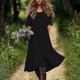 thumbnail image 5 of Iyufng Women's Summer Dresses Waist-Cinched Short-Sleeve Flowy Maxi Dress, 5 of 9
