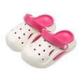 thumbnail image 3 of Krdevn Kids' Solid Color Clogs Lightweight Breathable Hollow Out Non-Slip Summer Beach Slip-On Casual Sandals,Sizes 9-10 Years, 3 of 4