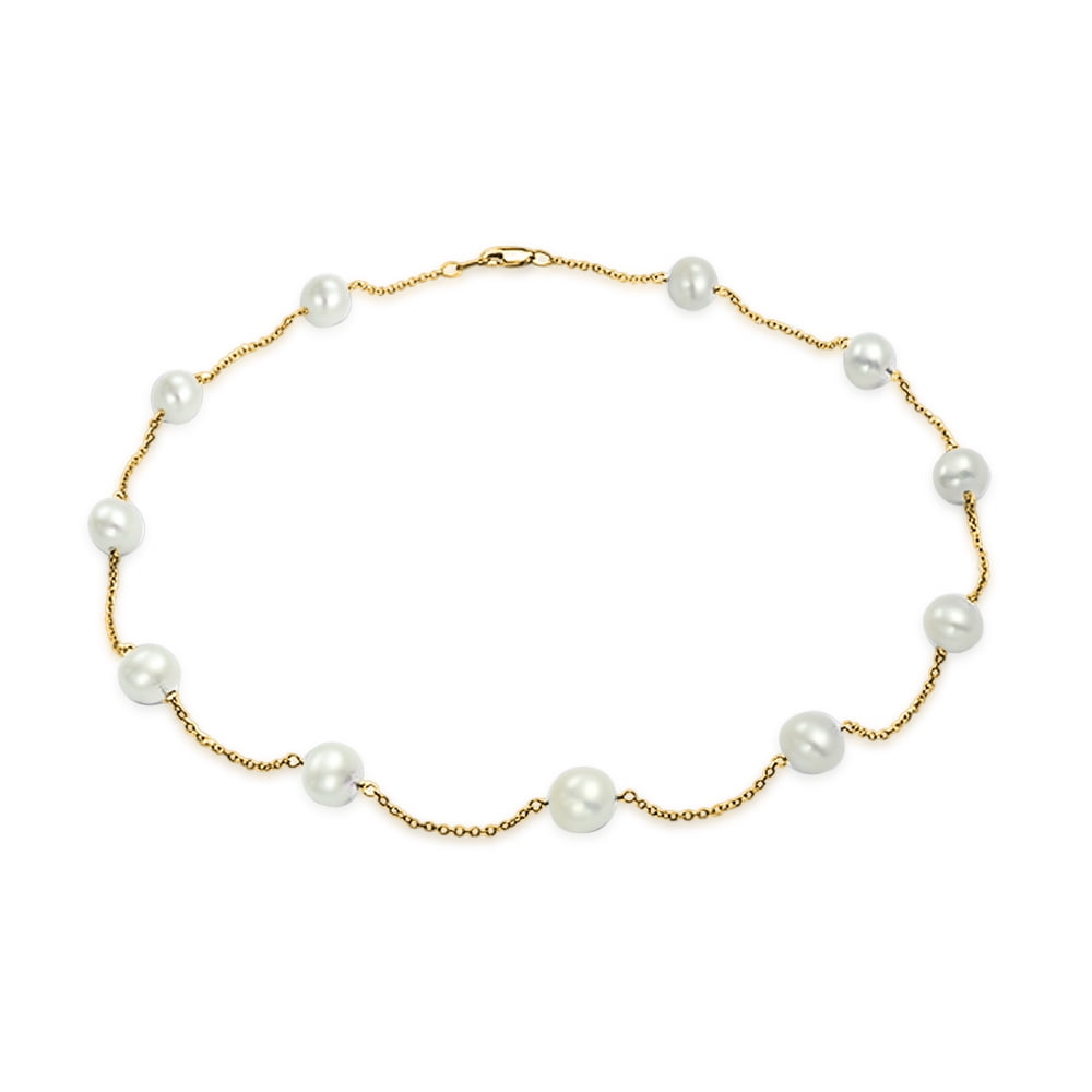 tin cup pearl necklace