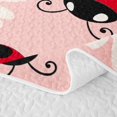 thumbnail image 5 of Erosebridal Rustic Ladybug Quilt Full,Transitional Daisy Flower Full Bedspread Sets,Cream Black,3 Pieces,1 Coverlet and 2 Pillowcases, 5 of 7