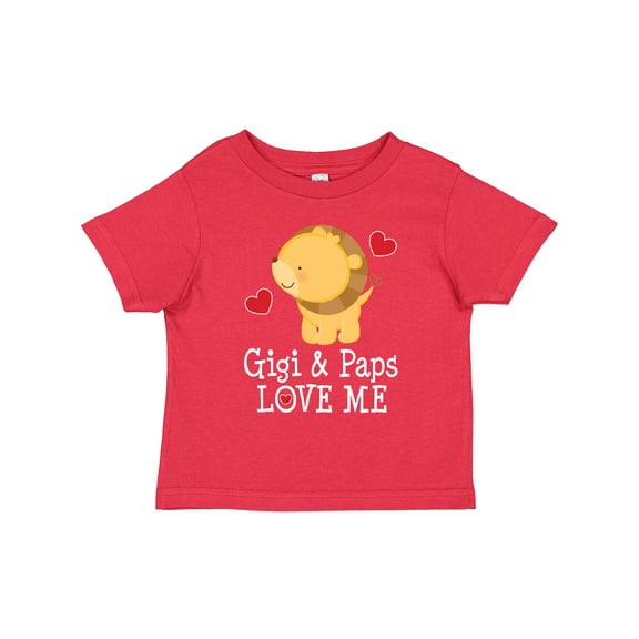 Inktastic Gigi and Paps Love Me Grandson Lion Boys Toddler T-Shirt