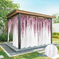 thumbnail image 6 of Outdoor Curtains for Patio Waterproof, Pink Outdoor Privacy Panels Grommet, Summer Botanical Leaves Watercolor Blackout Outside Curtains for Porch/Cabana/Pergola/Gazebo 54"x95", 1 Panel, 6 of 8