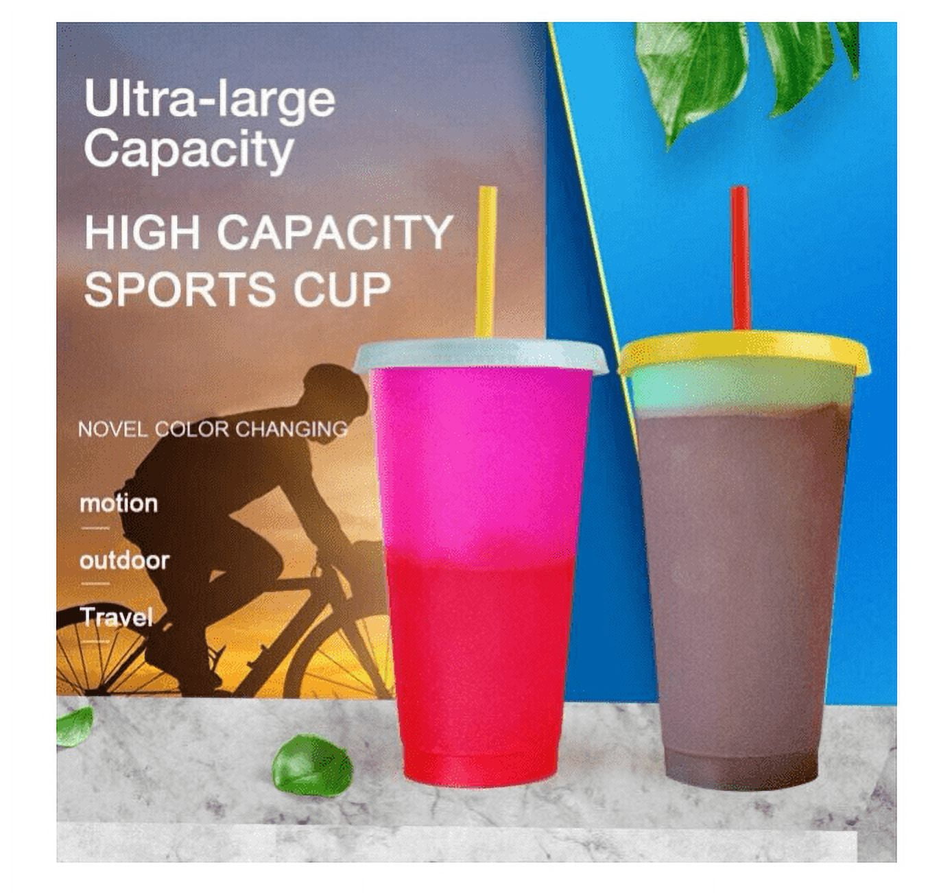 Color Changing Tumblers Reusable Plastic Cold Drink Cups - Temu