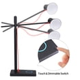thumbnail image 2 of Solmont 4.5W SMD LED Desk Lamp Eye-caring Table Lamps, 3-level Dimmable Office Lamp with USB Charging Port, Adjustable Metal Arm, Touch Control, Black, 2 of 5