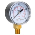 thumbnail image 2 of Manómetro mecánico de 1/8" BSPT con conexión inferior para aire, aceite y agua (0-200 psi, 0-14 bar), 2 of 8
