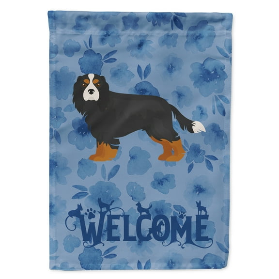 Carolines Treasures CK5975GF Cavalier King Charles Spaniel Welcome Flag Garden Size Small multicolor