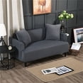 thumbnail image 4 of CUH Funda de sofá elástica en forma de L Loveseat Sillón reclinable de color sólido Funda de sofá lavable Protector de muebles para mascotas Asientos de 1/2/3/4 CUH  Color sólido, 4 of 11