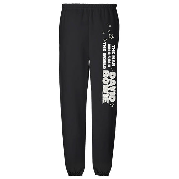 David Bowie The Man Who Sold The World Mens Jogger Sweatpants, Black, Large