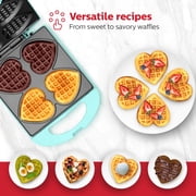 Holstein Housewares 4-Section Heart-Waffle Maker, Mint Electric Belgian Waffle Makers