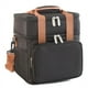 thumbnail image 1 of Bolsa de Almuerzo Cruzada, Bolso de Doble Capa con Capacidad, Bolsa de Almuerzo con Aislamiento TéRmico, PortáTil para Picnic Al Aire Libre, Negro, 1 of 5