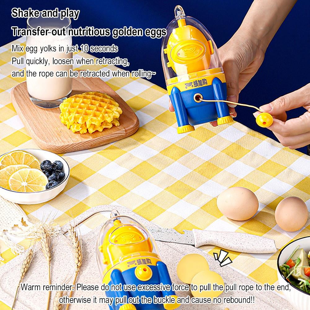 Egg Spinner,Egg Shaker,Egg Sheller,Simple Operation Mix Egg  White Yolk Egg Shaker,Portable Manual Egg Shaker for Household,Kitchen  Gadget,Perfect Protection,Physical Principle: Bowls
