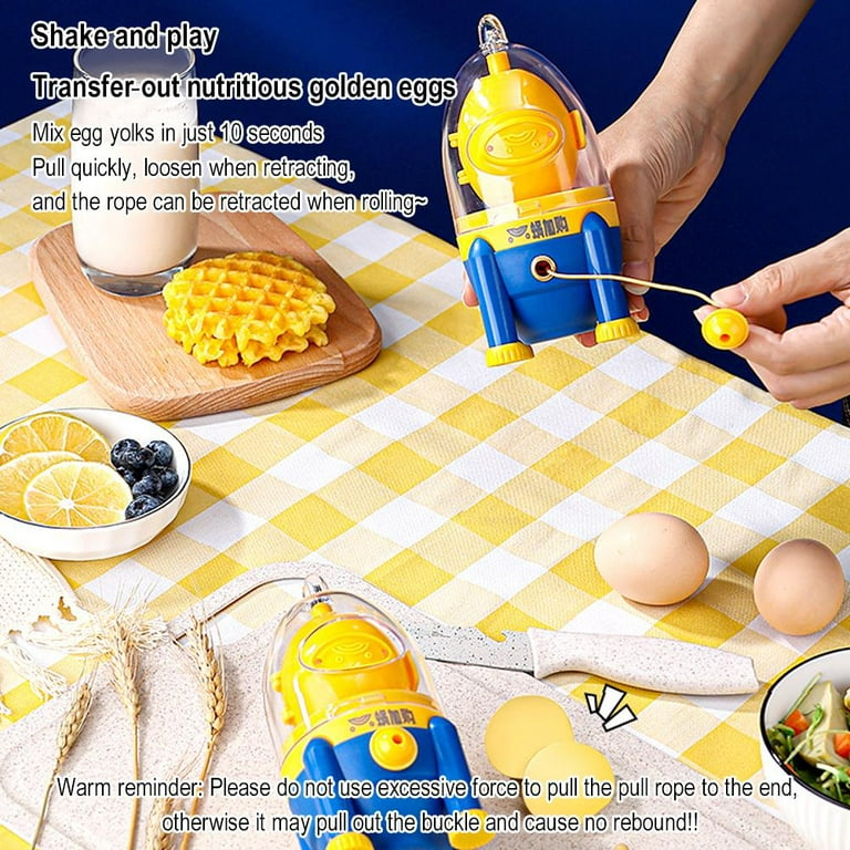  SQRMINI Electric Egg Spinner, Eggs Yolk White Mixer, Egg Whisk  Kitchen Gadgets, Portable/Rechargeable Mix Egg in Shell Golden Egg Maker:  Home & Kitchen
