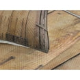 thumbnail image 3 of Ambesonne Rustic Quilted Coverlet 3 Pcs, Dated Door Barn House, King Size, Chocolate, 3 of 4
