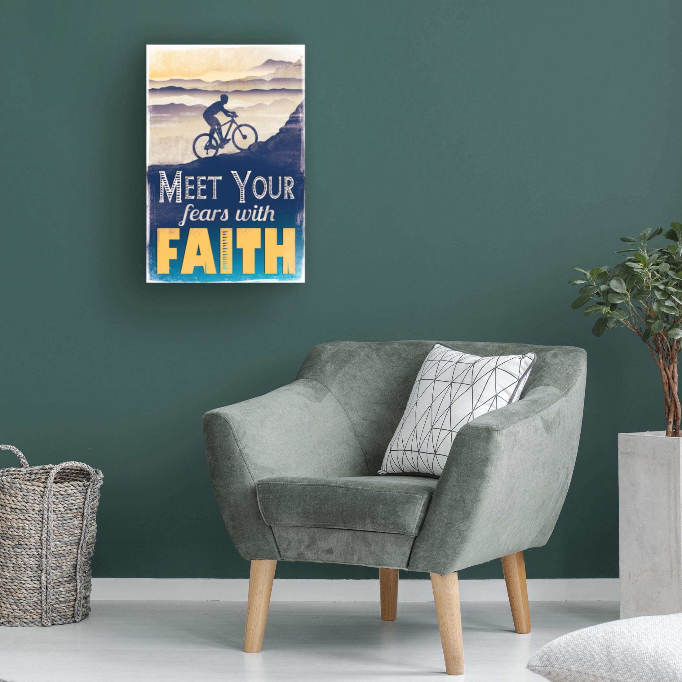 Trademark Fine Art Judi Bagnato  Meet Fear with Faith Canvas Wall Art