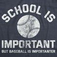 thumbnail image 2 of Mens School Is Important But Baseball Is Importanter T Shirt Funny Sports Tee Graphic Tees, 2 of 9