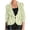 Green, variant on Crgrtght Women Button Down Collared 3/4 Sleeve Striped Fashion Casual Business Work Slim Jacket Lightweight Blazer, Black XXL