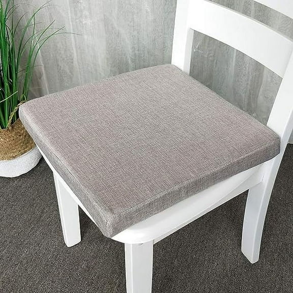 Nvzi Soft Foam Seat Cushion, Thicken Chair Pad, 20X20X2 Inches Chair Cushion with Removable Cover, for Relief and Comfort Silver Grey