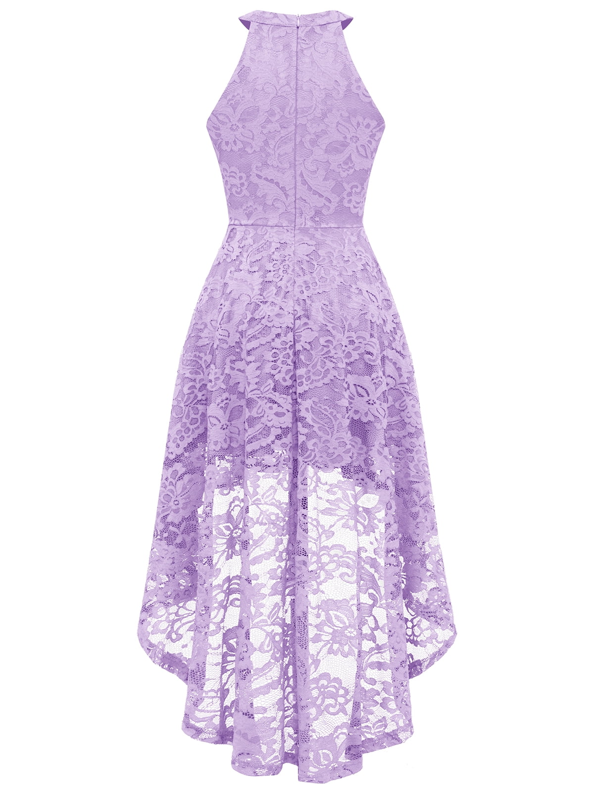 Dressystar Women Halter Floral Lace Cocktail Party Dress Female Knee Length Bridesmaid Dress