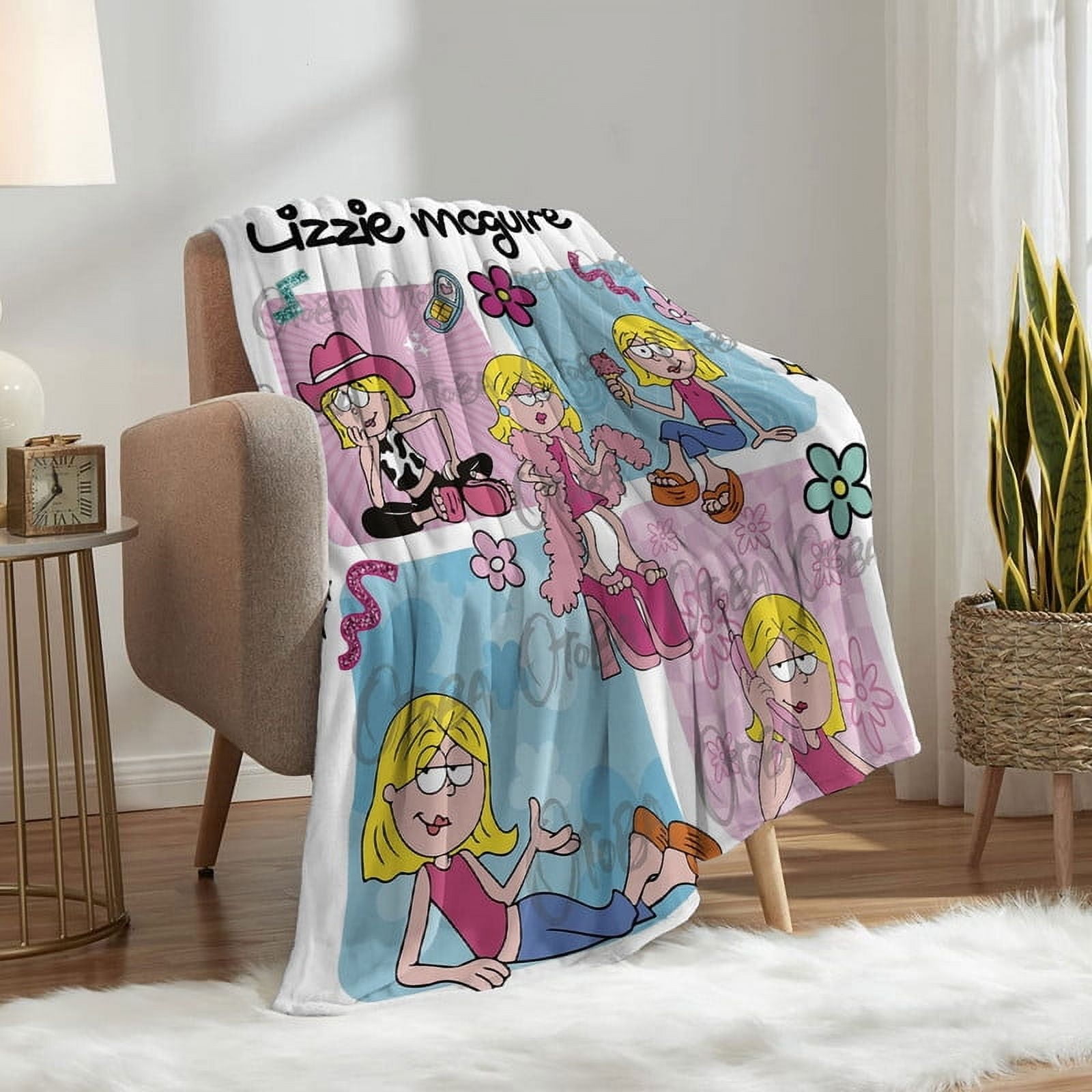 Lizzie Mcguire Banner Throw Blanket Gifts for Fans Lover Girls Boys Women Present Hoodie Him Bed 30"x40"