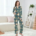 thumbnail image 4 of FORMRS Womens Pajama Set Long Sleeve Top and Pants with Pockets Soft Comfy Lounge Sleepwear, Sizes S-2XL, Blue Cartoon Dog Pattern, 4 of 7
