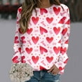 thumbnail image 2 of Valentines Day Sweatshirts for Women 2026 Funny Love Heart Graphic Crewneck Pullover Cute Holiday Long Sleeve Tops Pink M, 2 of 6