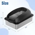 thumbnail image 3 of EDX Stainless Steel Cat Litter Box with Lid, XL Extra Large Cat Litter Box for Big Cats, High Wall Sides, Never Absorbs Odors, Anti-Urine Leakage, Easy Cleaning, Scoop and Mat Included, Black, 3 of 8