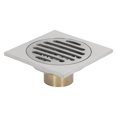 thumbnail image 4 of Drenaje de piso cuadrado, desagüe de piso de ducha de alto flujo de metal galvanizado con cubierta para baño, 4 of 5
