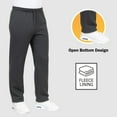 thumbnail image 5 of Men’s 3-Pack Heavyweight Fleece Sweatpants – Open Bottom Joggers for Gym & Casual Wear (S-3XL), 5 of 7