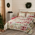 thumbnail image 2 of Beartech Flower Quilt Queen Size Red Floral Bedspread Microfiber Bedding Set, 2 of 7